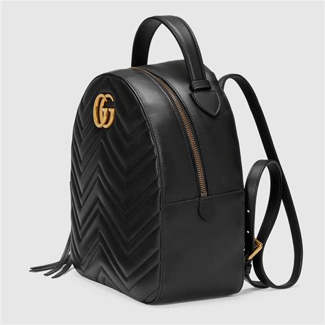 backpack gucci black|gucci black leather backpack.